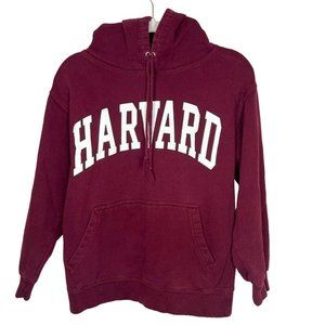 Harvard University Hoodie S Burgundy Pullover Long Sleeve Sweater Size Small